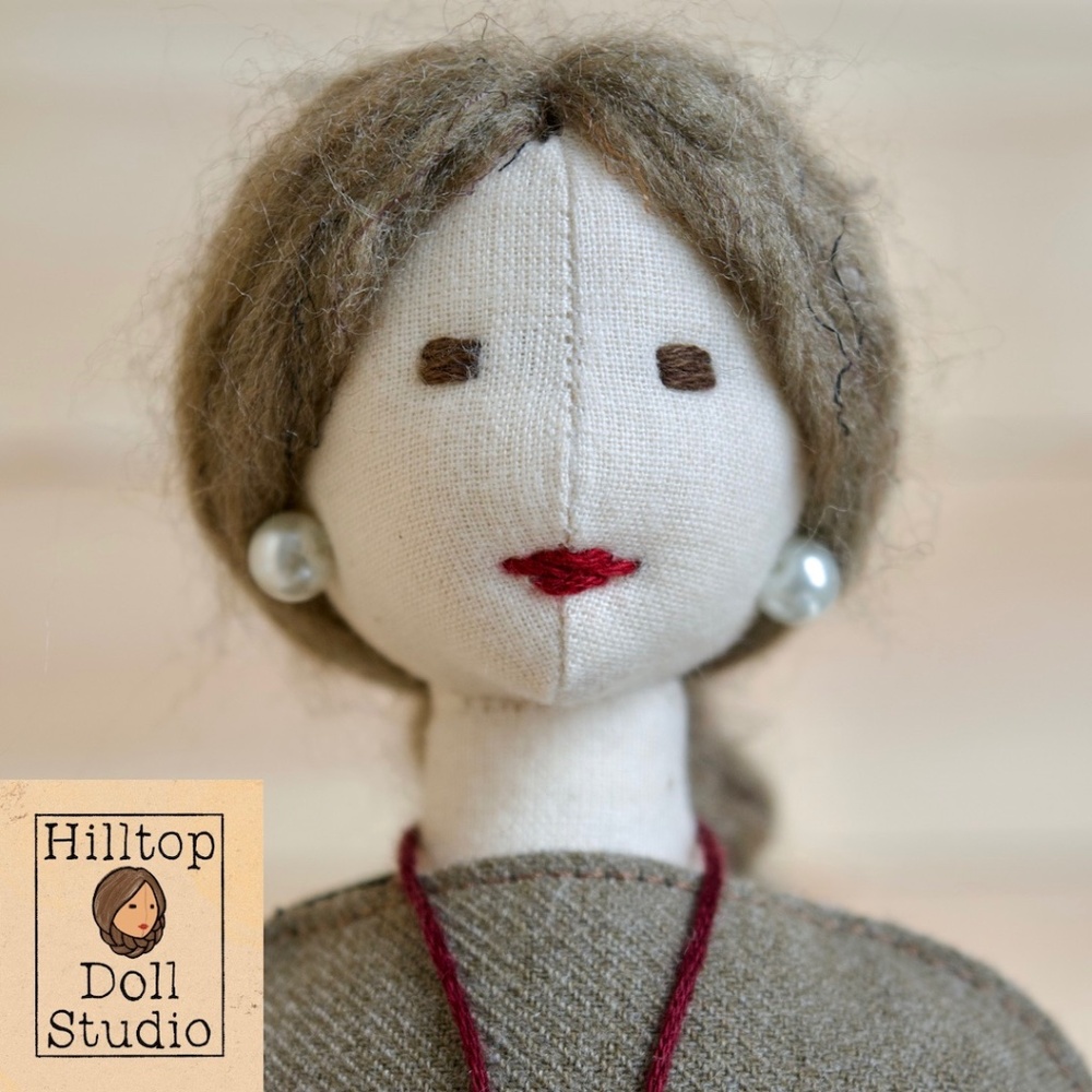 *RESERVED Fabric Doll "Gwen" Handcrafted Textile Cloth Heirloom Primitive Doll